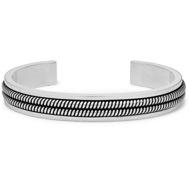 Saint Laurent(サンローラン)のsaint laurent oxidised silver bracelet M メンズのアクセサリー(ブレスレット)の商品写真