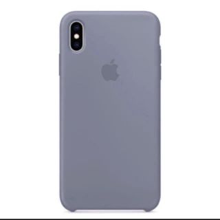 アップル(Apple)のiPhoneXS純正シリコーンケース ラベンダーグレー新品(iPhoneケース)