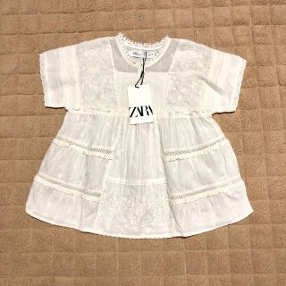 ザラキッズ(ZARA KIDS)の新品未使用 タグ付き zara kids 110cm ブラウス レース(ブラウス)