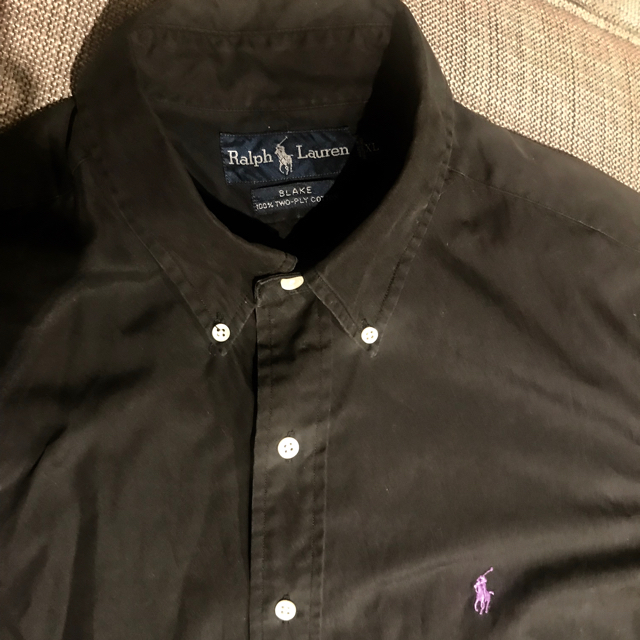 Ralph Lauren(ラルフローレン)の【週末値下】ラルフローレン ボタンダウンシャツ 黒 XL メンズのトップス(シャツ)の商品写真