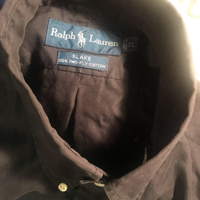 Ralph Lauren(ラルフローレン)の【週末値下】ラルフローレン ボタンダウンシャツ 黒 XL メンズのトップス(シャツ)の商品写真