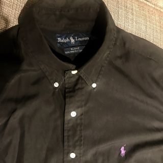 ラルフローレン(Ralph Lauren)の【週末値下】ラルフローレン ボタンダウンシャツ 黒 XL(シャツ)