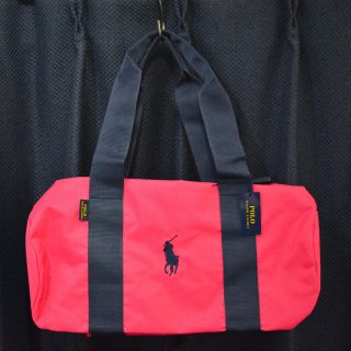 ポロラルフローレン(POLO RALPH LAUREN)の新品未使用 正規品 ポロラルフローレン ボストンバックドラムバック ピンク 桃(ボストンバッグ)