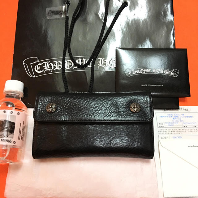 Chrome Hearts - 超絶激シボ!!最硬‼︎クロムハーツWAVEウォレット財布