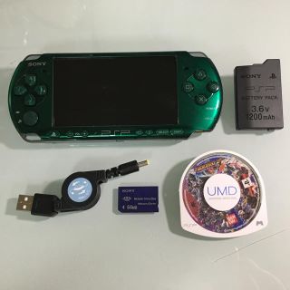 プレイステーションポータブル(PlayStation Portable)のPSP-3000 スピリティッドグリーン(携帯用ゲーム機本体)