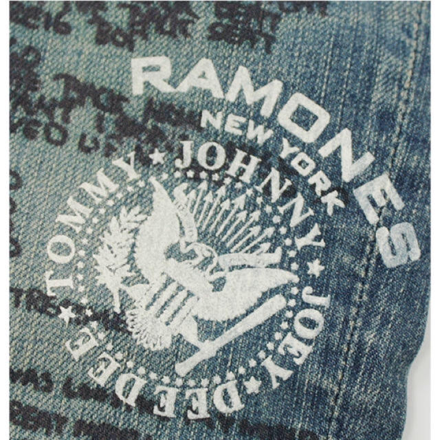 HYSTERIC GLAMOUR(ヒステリックグラマー)のHYSTERIC GLOMOUR×RAMONES デニムパンツ レディースのパンツ(デニム/ジーンズ)の商品写真