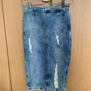 ザラ(ZARA)のZARA  デニムスカート(ひざ丈スカート)