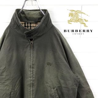 バーバリー(BURBERRY)の☆kazu様専用☆ バーバリー 刺繍 ワンポイントロゴ カーキ ブルゾン 90s(ブルゾン)