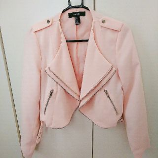 フォーエバートゥエンティーワン(FOREVER 21)のピンクのライダース♡(ライダースジャケット)