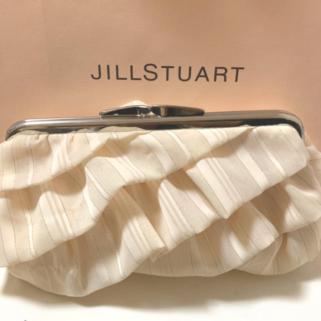 JILLSTUART(ジルスチュアート)の未使用 フリルポーチ がま口 ジルスチュアート レディースのファッション小物(ポーチ)の商品写真