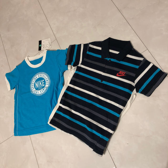 NIKE(ナイキ)のナイキ 半袖Tシャツ&半袖ポロシャツ2点セット 新品タグ付 90cm キッズ/ベビー/マタニティのキッズ服男の子用(90cm~)(Tシャツ/カットソー)の商品写真