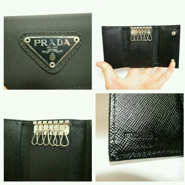 ますが PRADA - 綺麗♡プラダ ナイロン キーケース 黒の通販 by faen|プラダならラクマ すべての