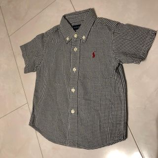 ポロラルフローレン(POLO RALPH LAUREN)のラルフローレン ギンガムチェック半袖ボタンダウンシャツ 90cm 2,3度着用(ブラウス)