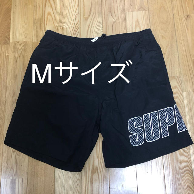 Supreme Logo Appliqué Water Short 黒 M 水着