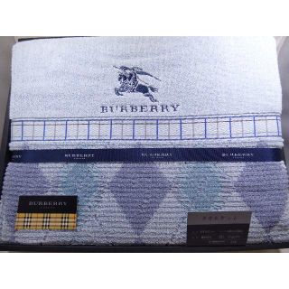 バーバリー(BURBERRY)の値下 バーバリー タオルケット　西川産業　日本製　ブルー 140ｃｍ×190ｃｍ(その他)