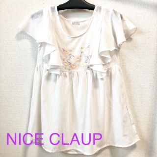 ナイスクラップ(NICE CLAUP)のNICE CLAUP ナイスクラップ チュニック トップス シフォン 刺繍(チュニック)