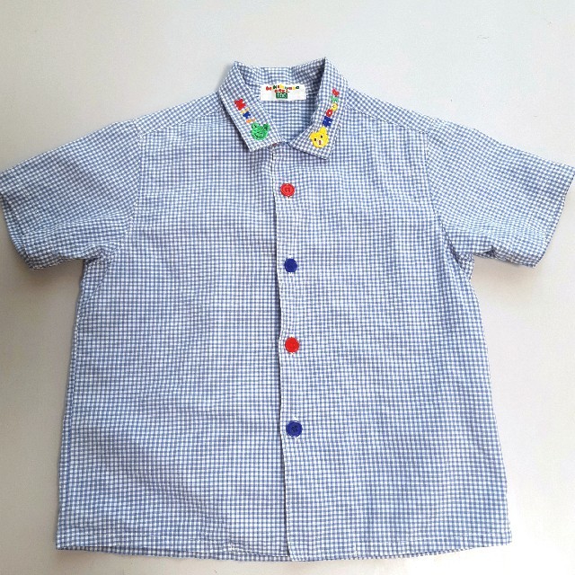 mikihouse(ミキハウス)のミキハウス チェック 半袖シャツ 100 キッズ/ベビー/マタニティのキッズ服男の子用(90cm~)(ブラウス)の商品写真