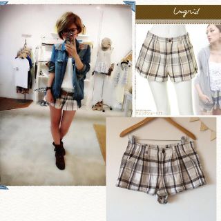 アングリッド(Ungrid)のUngrid♡チェックショートパンツ(ショートパンツ)