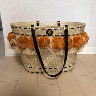 トリーバーチ(Tory Burch)の【美品】トリバーチ カゴバック(かごバッグ/ストローバッグ)