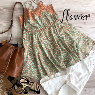 フラワー(flower)のflowerフラワー✴︎ヒョウ柄刺繍ワンピース♡(ミニワンピース)