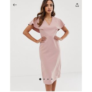 エイソス(asos)の新品⚜️ASOS dusty pink ペンシル スカート ドレス(ひざ丈ワンピース)