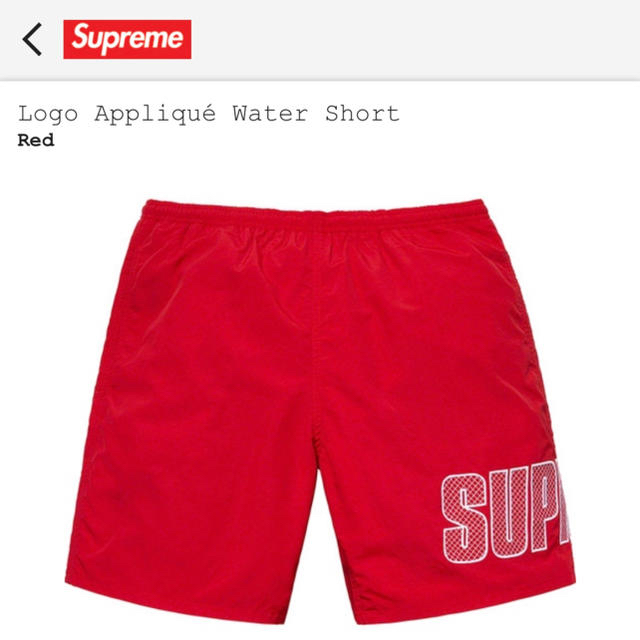 定価以下supreme Logo Appliqué Water Short L バーゲンで 51.0%OFF