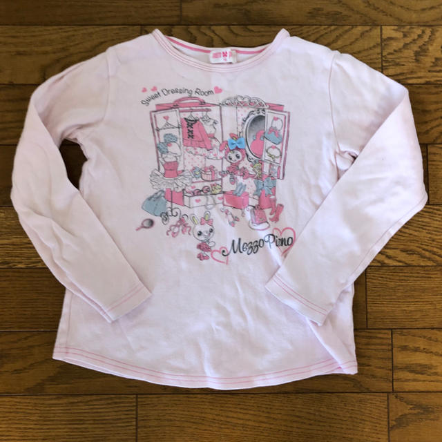 mezzo piano(メゾピアノ)のmezzo piano ピンクのトップス キッズ/ベビー/マタニティのキッズ服女の子用(90cm~)(Tシャツ/カットソー)の商品写真