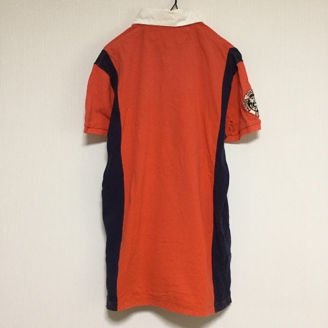 POLO RALPH LAUREN(ポロラルフローレン)のラルフローレン ラガーシャツ ポロシャツ ビックポニー バイカラー オレンジ メンズのトップス(ポロシャツ)の商品写真