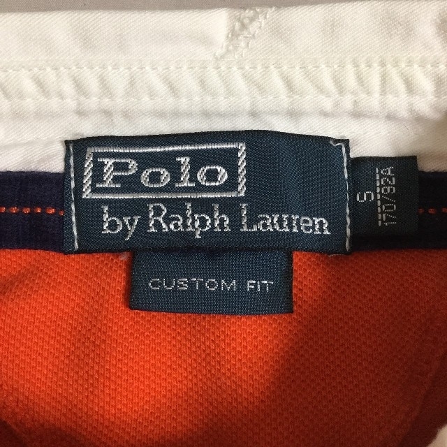 POLO RALPH LAUREN(ポロラルフローレン)のラルフローレン ラガーシャツ ポロシャツ ビックポニー バイカラー オレンジ メンズのトップス(ポロシャツ)の商品写真