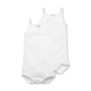 プチバトー(PETIT BATEAU)の☆SALE☆プチバトー ホワイトキャミソールボディ２枚組(肌着/下着)