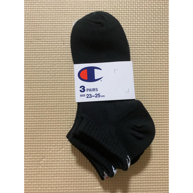 Champion(チャンピオン)の新品 チャンピオン 靴下  3足セット 23㎝〜25㎝ レディースのレッグウェア(ソックス)の商品写真