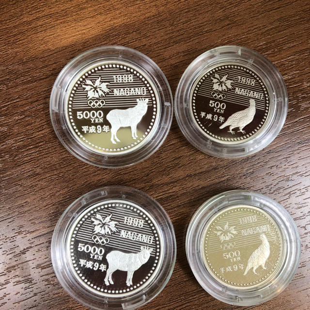 えください 1998長野 by sakura's shop|ラクマ 5000円銀貨幣×2枚の