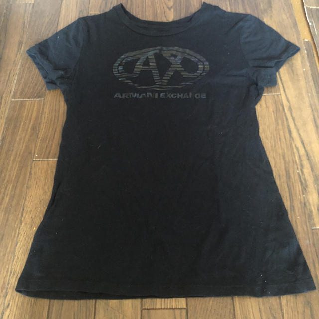 ARMANI EXCHANGE(アルマーニエクスチェンジ)のアルマーニ黒Tシャツ サイズS レディースのトップス(Tシャツ(半袖/袖なし))の商品写真