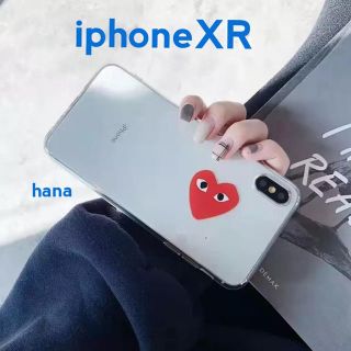 コムデギャルソン(COMME des GARCONS)のiphoneケース XR ♡ ギャルソン シンプル クリア ハート(iPhoneケース)