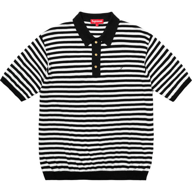 Supreme striped Knit Polo 18ss シュプリーム M