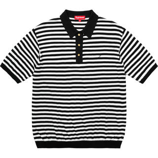 シュプリーム(Supreme)のSupreme striped Knit Polo 18ss シュプリーム M(ポロシャツ)