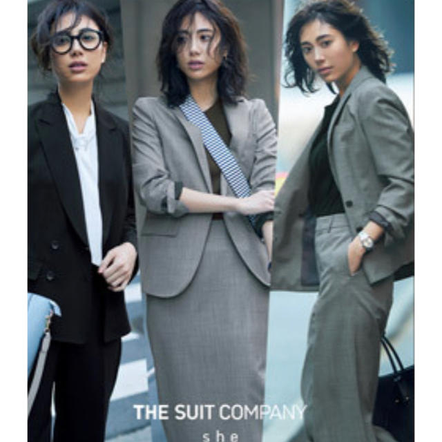 THE SUIT COMPANY(スーツカンパニー)の【ちん様専用】スーツカンパニー ×金子綾 コラボスーツ グレー3点 レディースのフォーマル/ドレス(スーツ)の商品写真