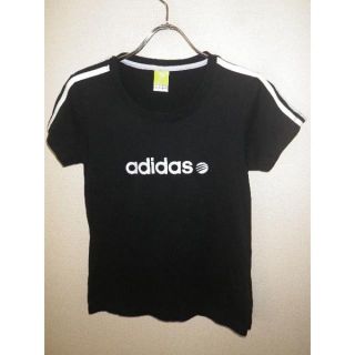 アディダス(adidas)のz716adidas★アディダス★ラメプリントTシャツ★NEO★サイズM★人気★(Tシャツ(半袖/袖なし))