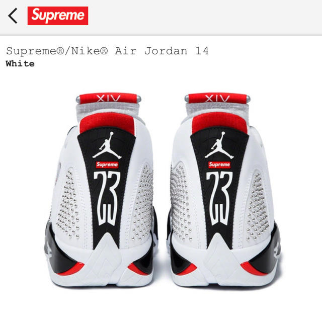 19SS Supreme Air Jordan14 28.5