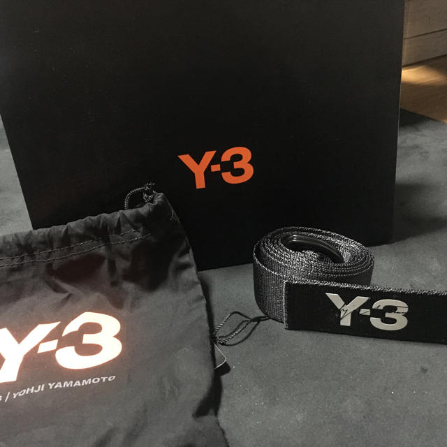 Y-3 ベルト 黒白 ブラック