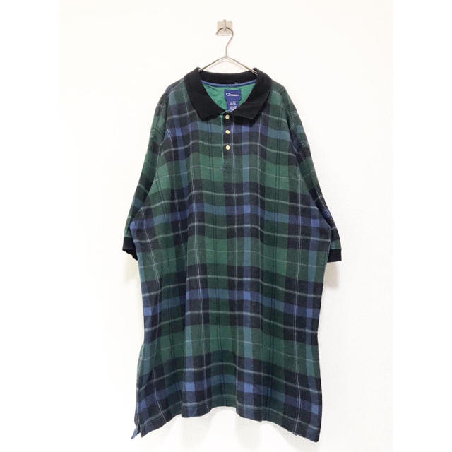 COMME des GARCONS(コムデギャルソン)の"規格外オーバーサイズ" vintage 90s チェック ポロシャツ Tシャツ メンズのトップス(ポロシャツ)の商品写真