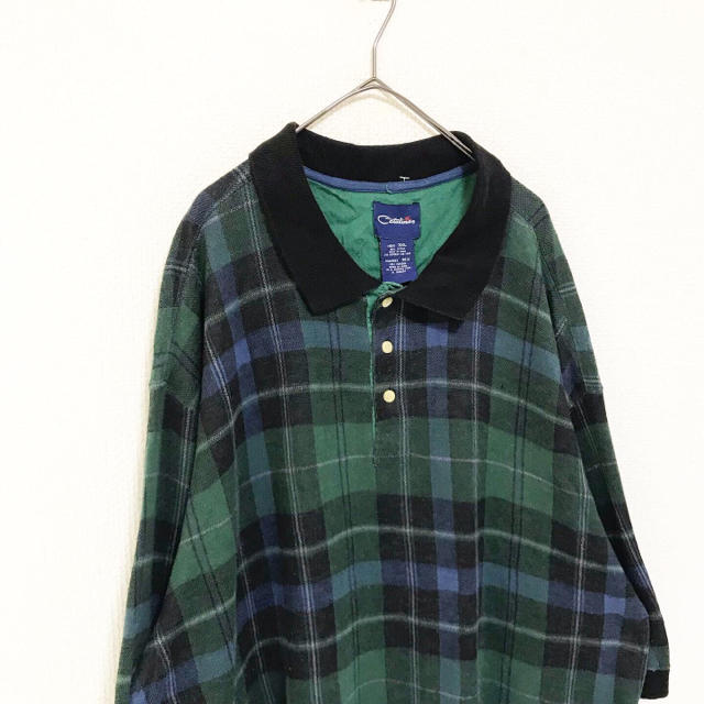 COMME des GARCONS(コムデギャルソン)の"規格外オーバーサイズ" vintage 90s チェック ポロシャツ Tシャツ メンズのトップス(ポロシャツ)の商品写真