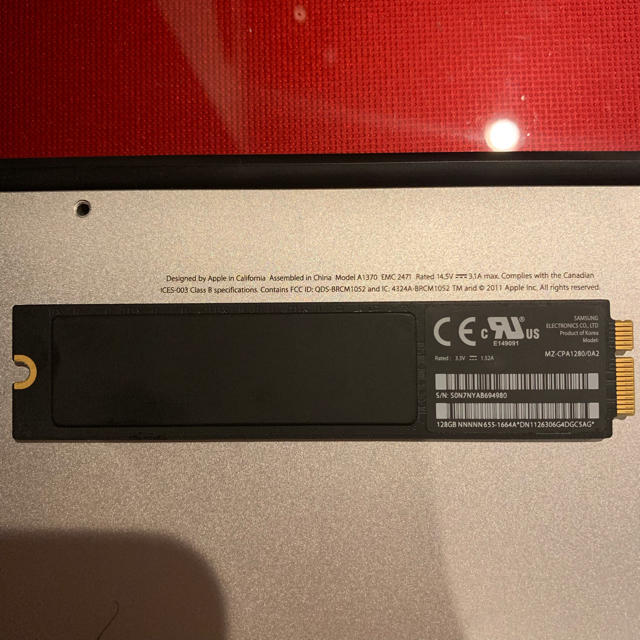 MacBook Air SSD 128GB Apple純正 Samsungスマホ/家電/カメラ