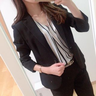 スーツカンパニー(THE SUIT COMPANY)のTHE SUIT COMPANY 🖤ボーダーブラウス(シャツ/ブラウス(半袖/袖なし))