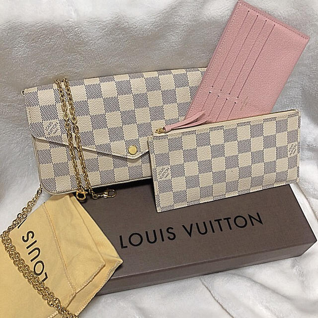 LOUIS VUITTON ショルダーバッグ クラッチ フェリーチェ  アズール