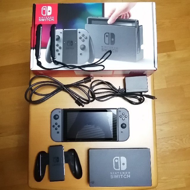 シルバーグレー サイズ NINTENDO SWITCH(グレー) 本体 完品 - 通販
