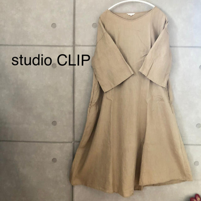 STUDIO CLIP(スタディオクリップ)のstudio CLIP リネン ロングワンピース レディースのワンピース(ロングワンピース/マキシワンピース)の商品写真