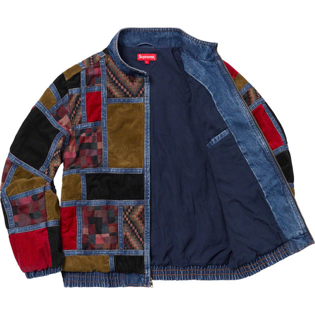 WashedBlueSIZE納品書付Supreme Corduroy Patchwork Denim JKT