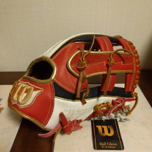 wilson(ウィルソン)の限定品 湯もみ型付済！ウィルソン内野手用グローブ 軟式グラブ ソフトボールも可 スポーツ/アウトドアの野球(グローブ)の商品写真