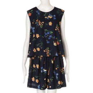 ジルバイジルスチュアート(JILL by JILLSTUART)の【美品✧︎ほぼ未使用品♡】ジルバイ☆ネイビー ボタニカルプリント セットアップ(その他)